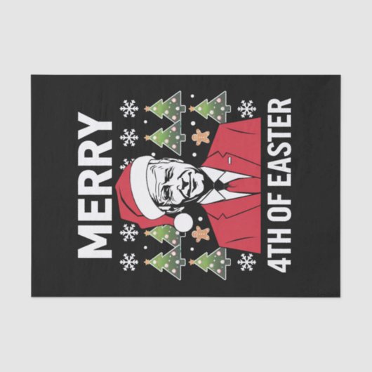ジョー・バイデン クリスマス サンタ帽子 ハッピーイースター  薄葉紙 (正面)