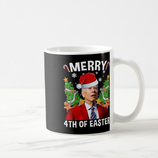 ジョー・バイデン クリスマス サンタ帽子 楽しいイースター コーヒーマグカップ (右)