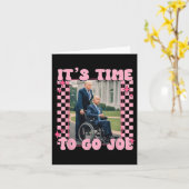 ジョー・バイデン、行く時だ、面白いトランプ2024 カード (黄色い花)