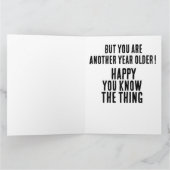 ジョー・バイデン 面白い誕生日 あなたは黒人じゃない！ カード (内部)