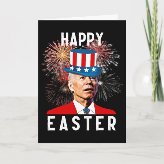 ジョー・バイデン 4th of July にイースターを祝おう コメディ カード (正面)