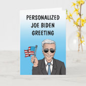 ジョー·パーソナライズされたバイデン氏·グリーティング·カード カード (黄色い花)