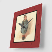 ジョー（太った少年）・カイド、ピクウィック紙 スクエア壁時計 (傾斜)