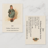 ジョー（太った男の子）Kyd、Dickensピクウィック紙 名刺 (正面/裏面)