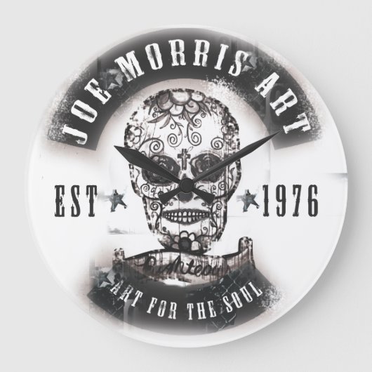 ジョーMorrisの芸術の時計 ラージ壁時計 (正面)