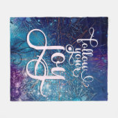 ジョ後を追イ-アクア肯定芸術 フリースブランケット (正面(横))