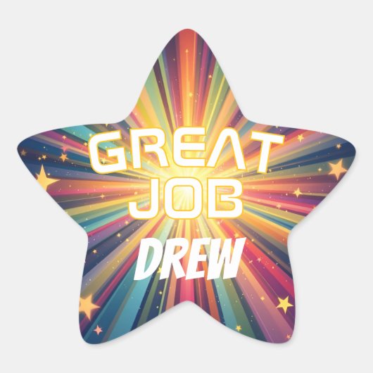 ジョ素晴らしブきらめく 星シール (正面)