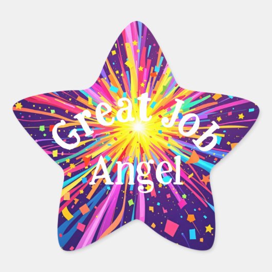 ジョ素晴らしブカラフル 星シール (正面)
