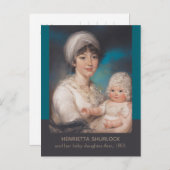 ジョ魅力的ン・ラッセルの母とベビーポートレート ポストカード (正面/裏面)