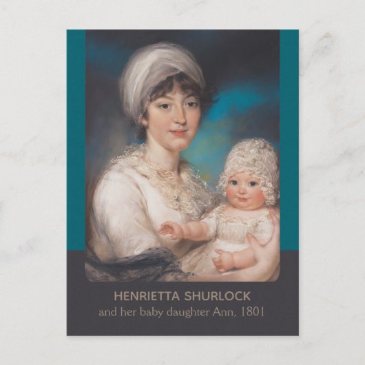 ジョ魅力的ン・ラッセルの母とベビーポートレート ポストカード (正面)