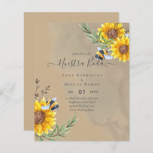 ジラソレスデインビタシオンデボダエコノミカビリンヒュエ (正面/裏面)