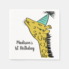 ジラフィードルズーサファリパーティー スタンダードカクテルナプキン