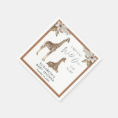 ジラフェスボホウォーター色ベビーシャワー スタンダードカクテルナプキン (角)