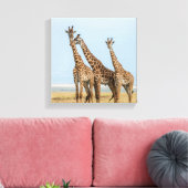 ジラフェス3体のポーズ キャンバスプリント (インサイチュ (リビング))