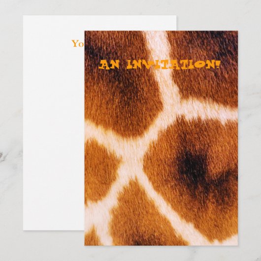 ジラフェス 招待状 (正面/裏面)