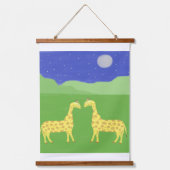 ジラフ絵画ェの芸術 吊り下げ型タペストリー (正面2)