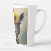 ジラブンブンいう音フ・デジタル・アート カフェラテマグ (右)