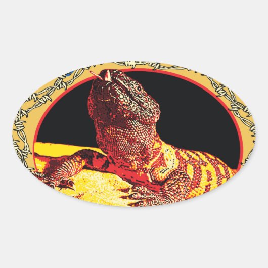 ジラ・モンスターオン・ディフェンス 楕円形シール (正面)
