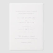 ジリアンクラシック薄紫結婚ズ ベラム紙招待状 (正面)