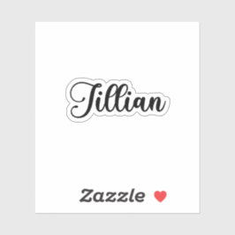 ジリアン名 – 手書き書道 シール