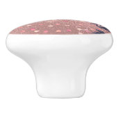 ジリエバーロッジョルブルーピンクフローラモノグラム セラミックノブ (側面)