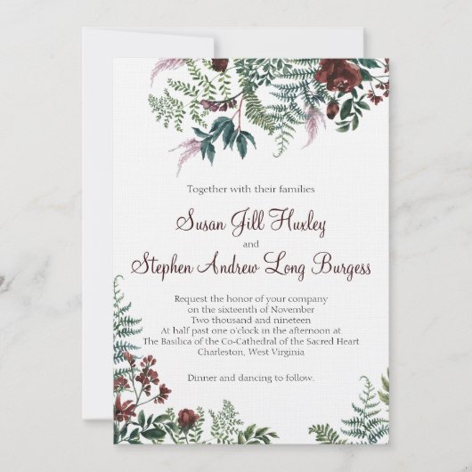 ジルとドリューの結婚式招待状 招待状 (正面)