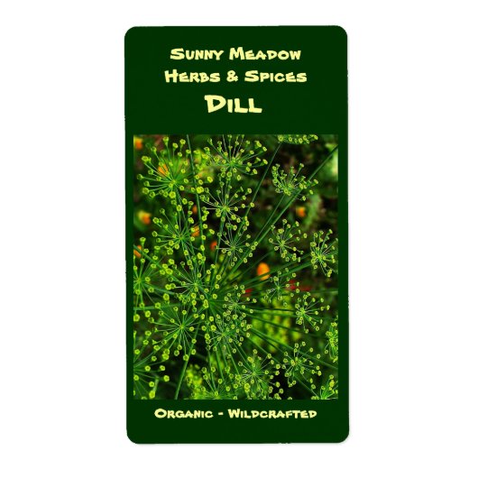 ジルのハーブのラベル ラベル (正面)