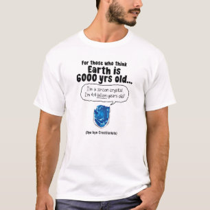 ジルコンの水晶"バイバイCreationist!" 軽いワイシャツ Tシャツ