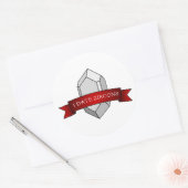 「ジルコン島とデートすおもしろいる」地質学 ラウンドシール (封筒)