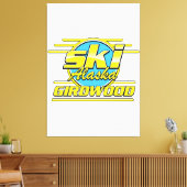 ジルドウッドアラスカ80sスキーロゴ キャンバスプリント (インサイチュ (リビング))