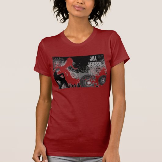 ジルJensenの赤のティー Tシャツ (正面)