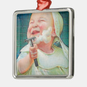 ジレットの安全かみそり-早い髭そりを始めて下さい メタルオーナメント (左)