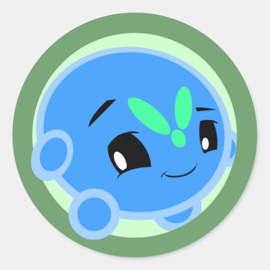 ジロのステッカー！ ラウンドシール (正面)