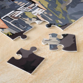 ジロカスターアルバニアトラベルアートヴィンテージ ジグソーパズル (側面)