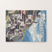 ジロカスターアルバニアトラベルアートヴィンテージ ジグソーパズル (横)
