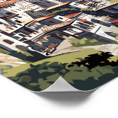 ジロカスターアルバニアトラベルアートヴィンテージ ポスター (角)