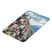 ジロカスターアルバニアトラベルアートヴィンテージ マグネット (左側)