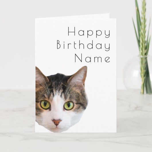 ジロジカル猫アールデコ誕生日カード カード (正面)