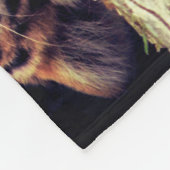 ジロジロの虎 フリースブランケット (角)