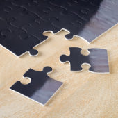 ジロジロ見る黒猫の写真 ジグソーパズル (側面)