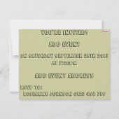 ジロホサウルス恐竜招待状 招待状 (裏面)