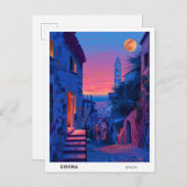 ジローナスペイン旅行の夜 ポストカード (正面/裏面)