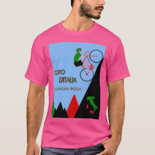 ジロDイタリア自転車レース広告プリント Tシャツ