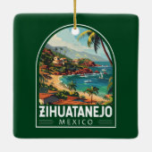 ジワタネジョメキシコトラベルアートヴィンテージ セラミックオーナメント (裏面)