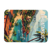 ジワタネジョメキシコトラベルアートヴィンテージ マグネット (横)