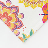 ジワリ・ランゴリ模様 フリースブランケット (角)