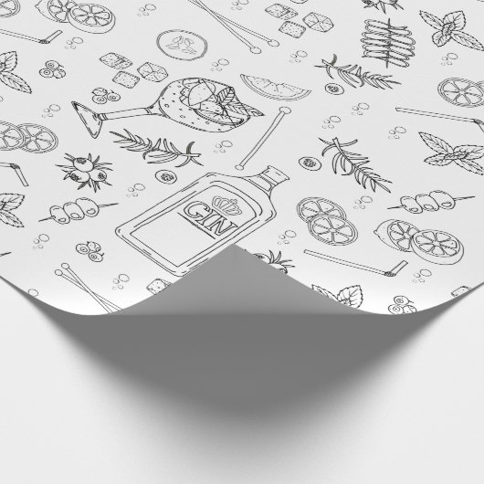 ジンとトニックのジン好きのためのパーティー ラッピングペーパー (角)