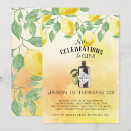 ジンに因んだ誕生日パーティー 招待状