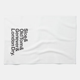 ジンの活字バータオル キッチンタオル