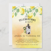 ジンをテーマにした誕生日パーティー 招待状 (正面)